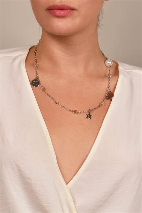 dior pearls|christian dior charm station necklace.